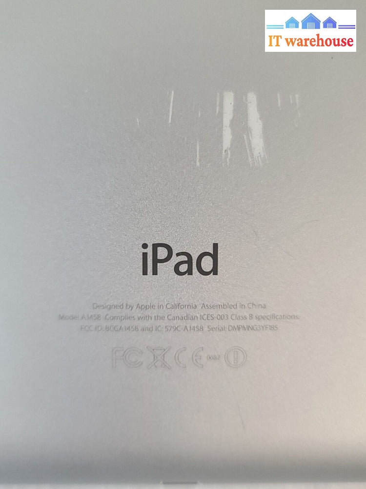 - (As Is) Apple Ipad 4 A1458 4Th Gen Generation 9.7’ 16Gb Wifi (*Read)