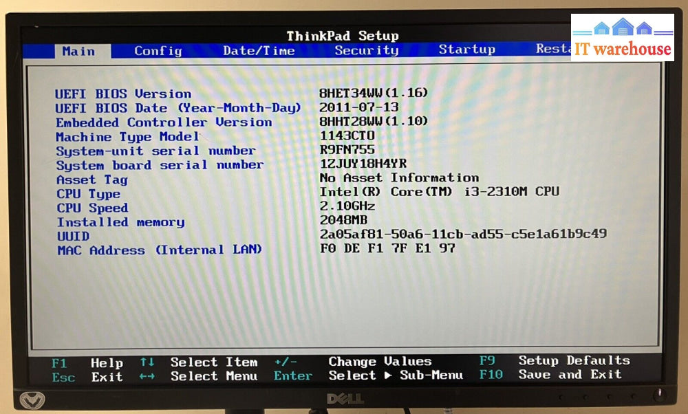 ~(As Is) Lenovo Thinkpad E520 15.6’ Laptop I3-2310M 2Gb Ram No Disk (Bad Screen)