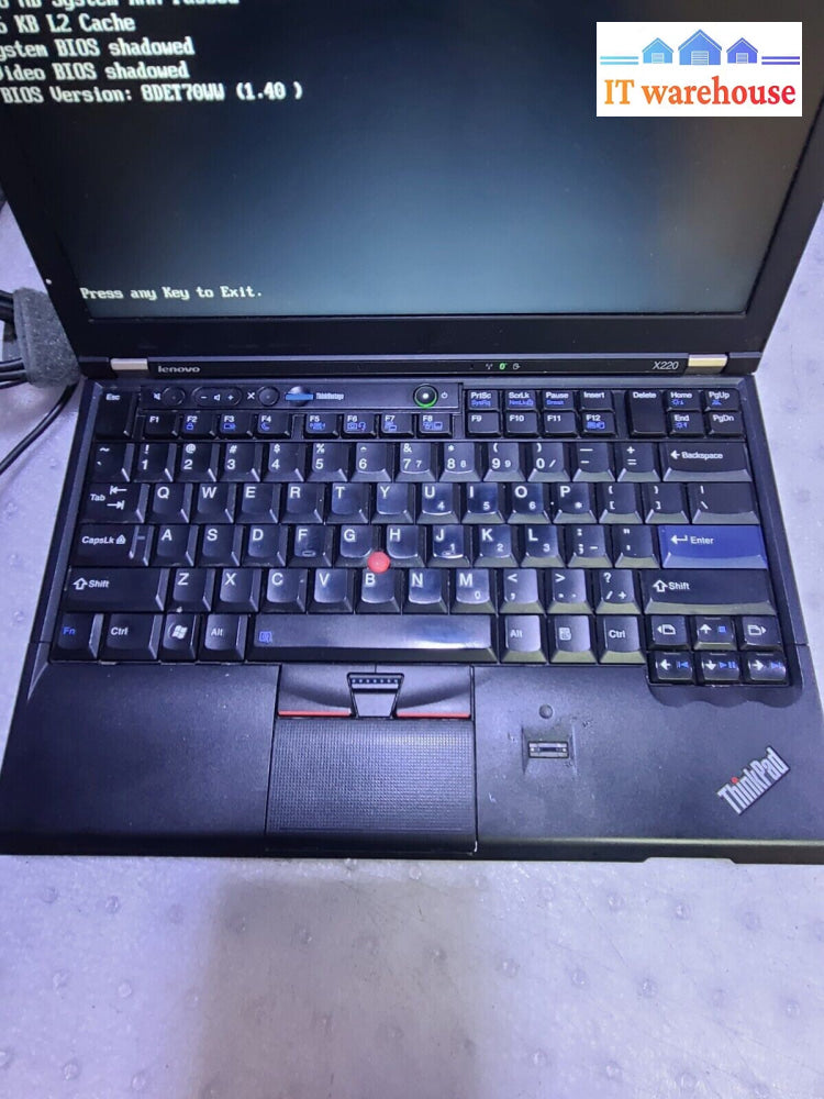 - (As Is) Lenovo Thinkpad X220 12’ Laptop W/ I5-2520M/ 2Gb Ram (Kb Dead Read*)