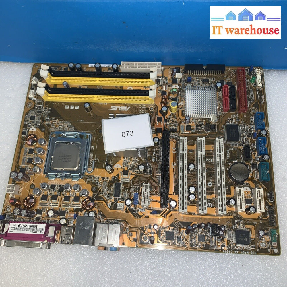 Asia P5B Green 775 Motherboard + C2D 6600 Cpu (No Io Plate)