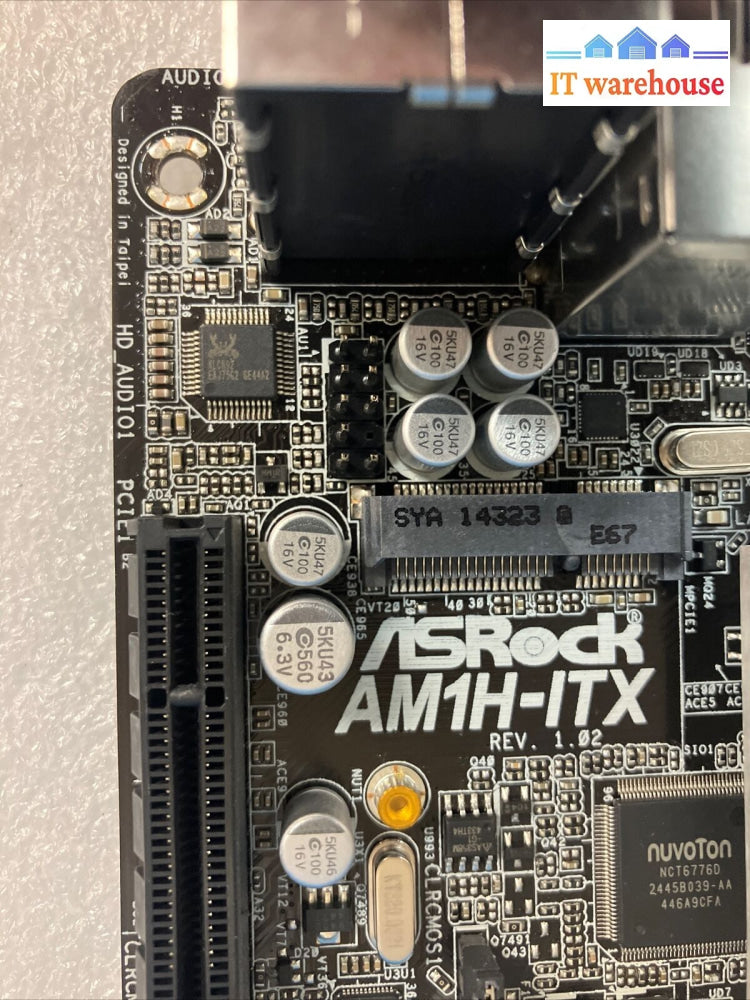 Asrock Am1H-Itx Mini Itx Amd Ddr3 Socket Am1 Hdmi Motherboard