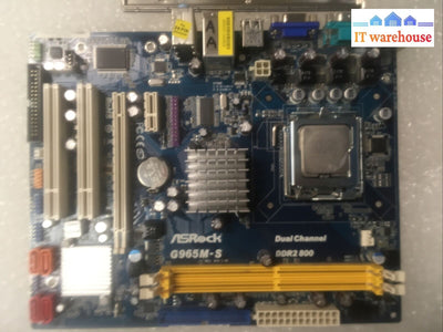 + Asrock G965M-S Ddr2 Atx Motherboard W/ Intel E5200 Cpu I/O Plate