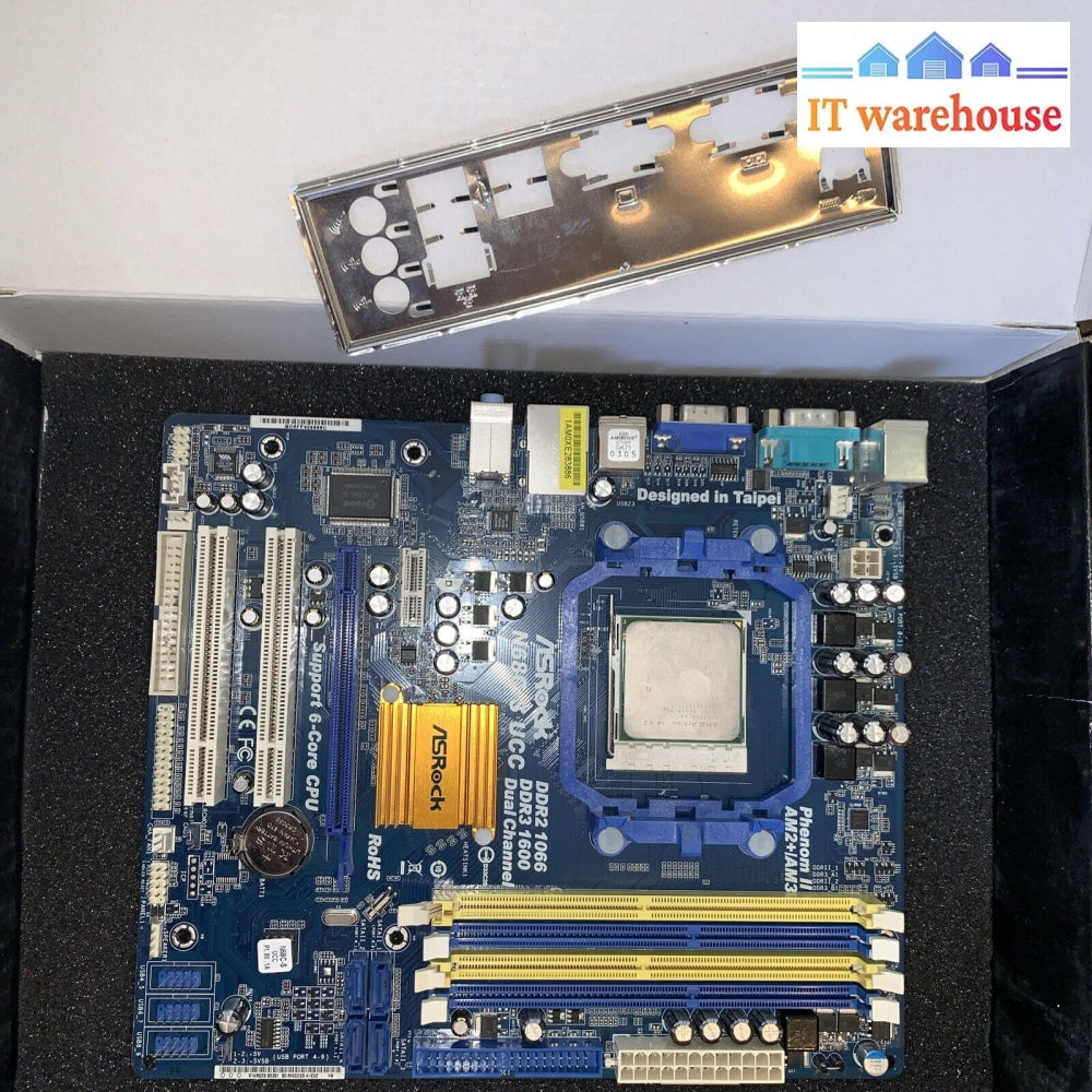 Asrock N68C-S Ucc Motherboard With Cpu 3800 + I/O Shield