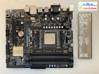 ~Asus A88Xm-A/Usb3.1 Motherboard Hdmi M-Atx Socket Fm2 + W/ Amd A4-6300 &Io Plate