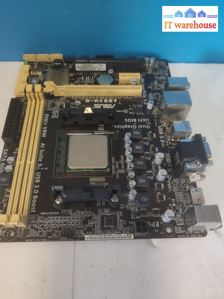 Asus A88Xm-E With Amd Athlon X4 860K Quad Core Processer +