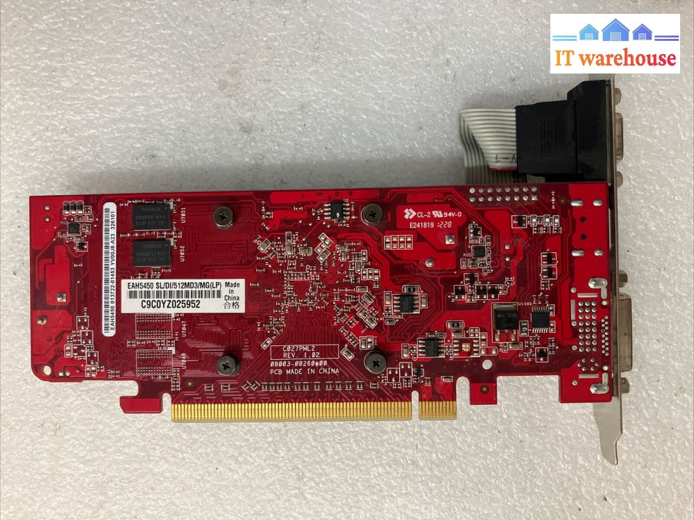 Asus Eah5450 Sl/Di/512Md3/Mg(Lp) Amd Radeon Hd 5450 Hdmi Dvi Vga Graphics Card ~