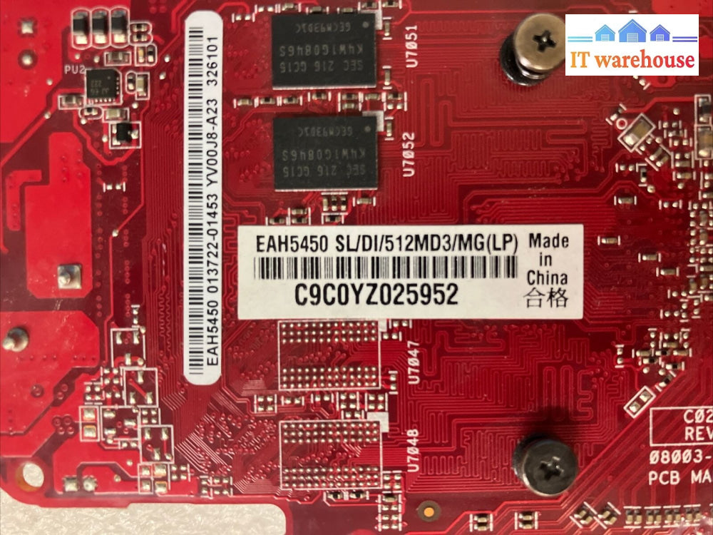 Asus Eah5450 Sl/Di/512Md3/Mg(Lp) Amd Radeon Hd 5450 Hdmi Dvi Vga Graphics Card ~