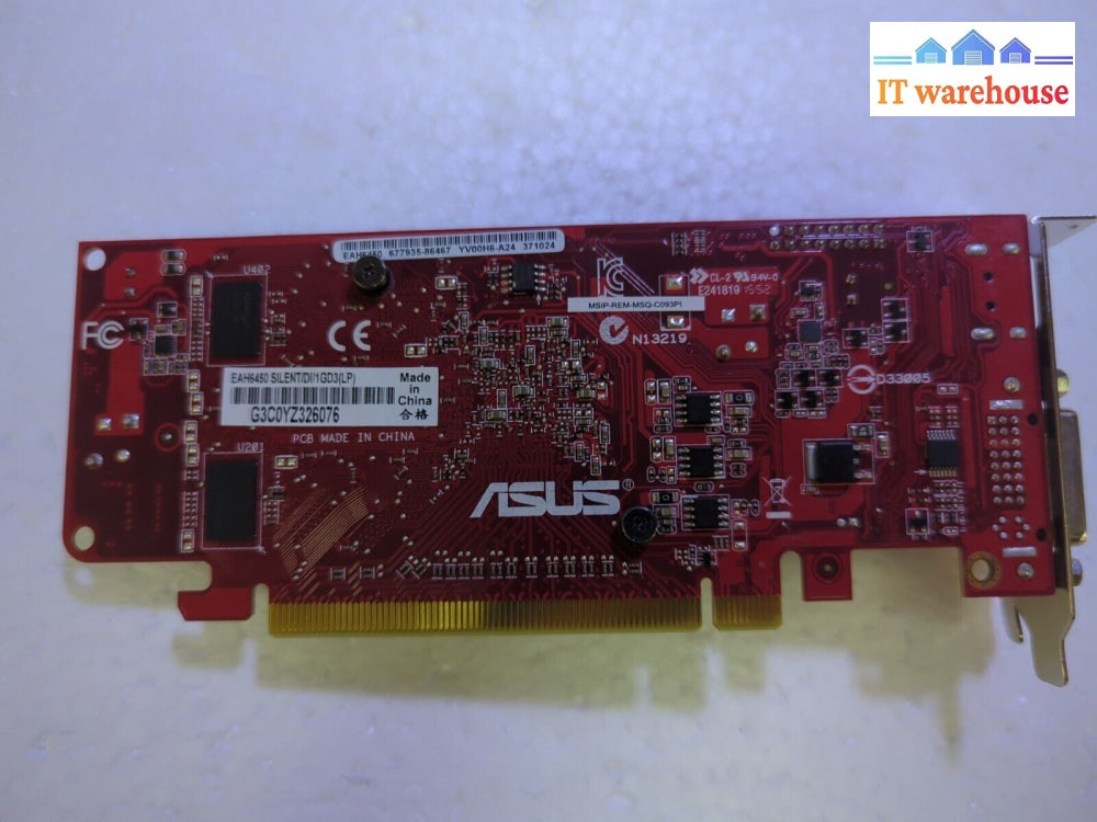 - Asus Eah6450 Silent/Di/1Gd3 1Gb Amd Radeon 6450 Pci-E Video Card Low Profile