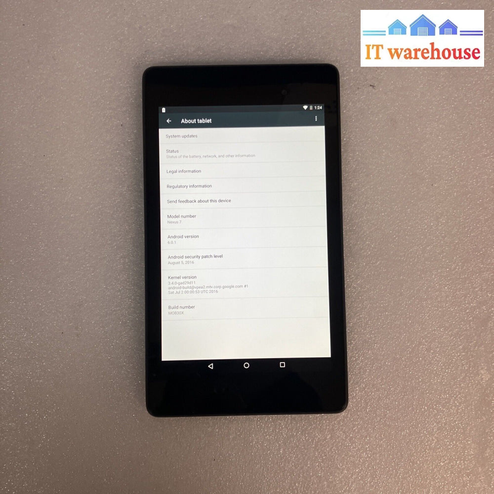 ~ Asus Google Nexus 7 Android Wi-Fi Black 32Gb Storage 2Gb Ram 7’ Tablet (Read)