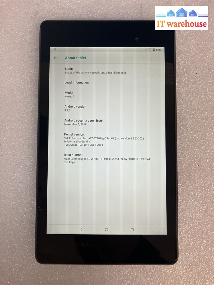 ~ Asus Google Nexus 7 Wi-Fi Black 16Gb 7’ Android Tablet (Read)