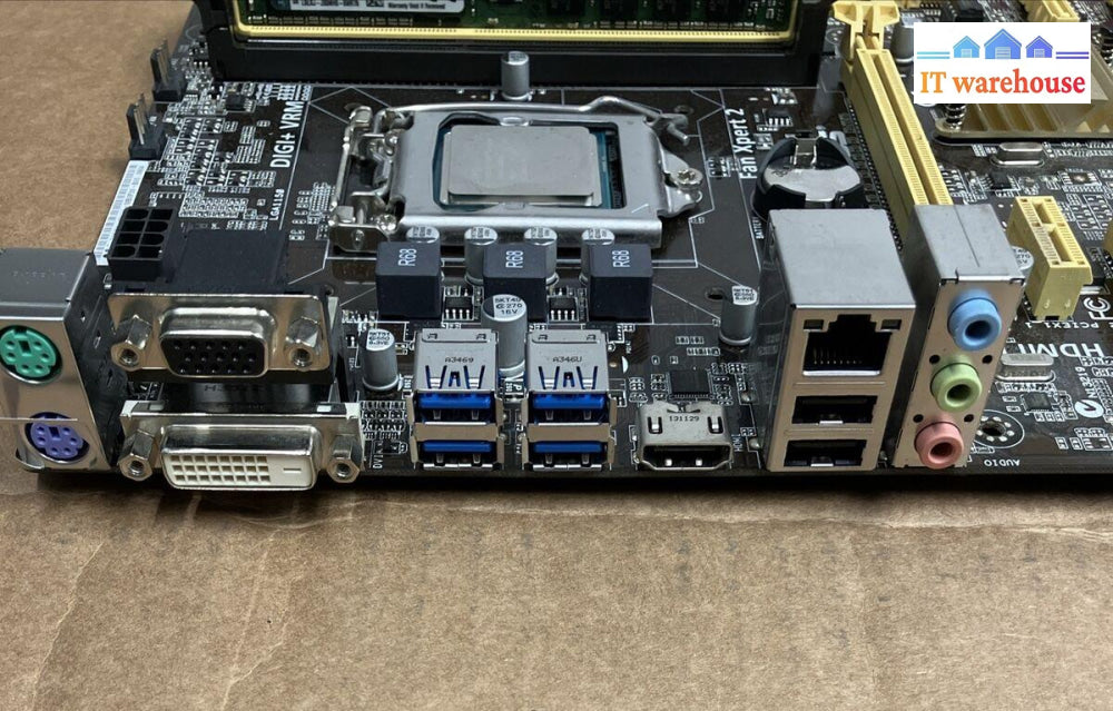 Asus H87M-E Lga1150 Motherboard + I3-4340 Cpu I/O Shield 4Gb Ram