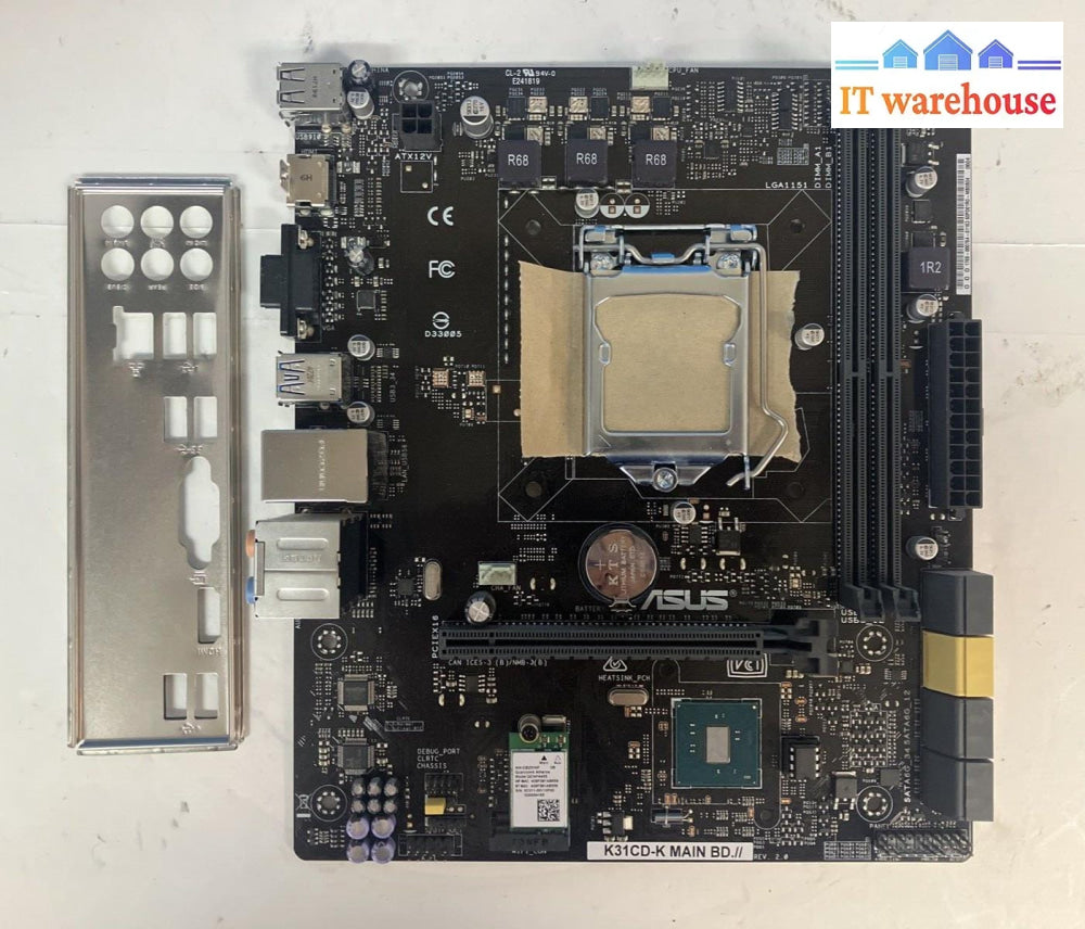 Asus K31Cd-K Lga 1151 Ddr4 Motherboard Wi-Fi Card With & I/O Shield ~