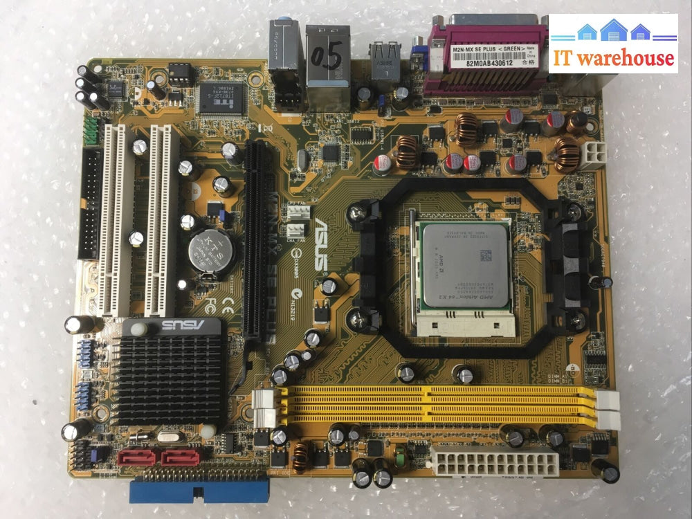 + Asus M2N-Mx Se Plus Motherboard W/ Amd Athlon 64 X2 Cpu I/O Shield