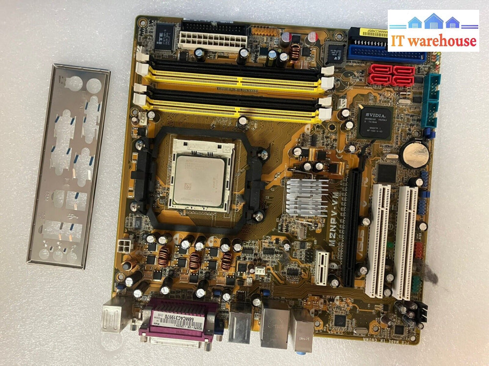 Asus M2Npv-Vm Micro-Atx Ddr2 Am2 Motherboard With Amd Athlon 64 Cpu + Io Plate ~