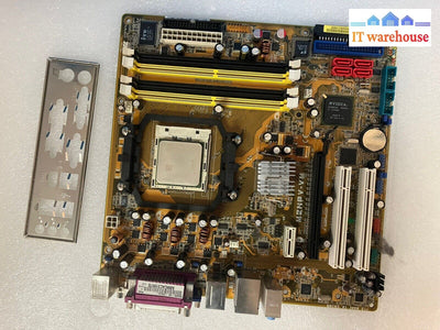 Asus M2Npv-Vm Micro-Atx Ddr2 Am2 Motherboard With Amd Athlon 64 Cpu + Io Plate ~