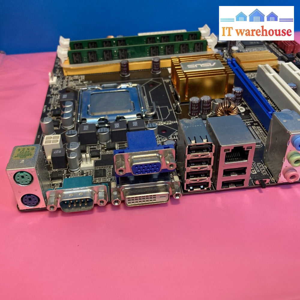 Asus P5B-Vm Do Socket 775 M-Atx Motherboard W/ Intel E7500 /2X2Gb Ram/ Io Plate