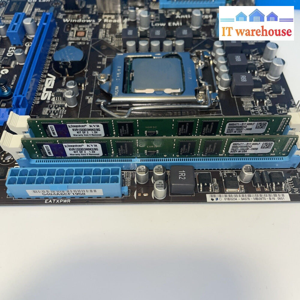 Asus Motherboard P8H61-M Lx Plus + I5-2500 / 2×4Gb Memory