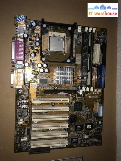 Asus P4B Socket 478 Motherboard W/1.7Ghz Pentium 4 Cpu + Ram + I/O Shield