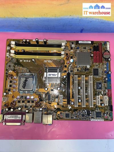 Asus P5B-E Atx Motherboard Intel Socket 775 Pcie Sata Raid + Q6600 (No Io Plate)