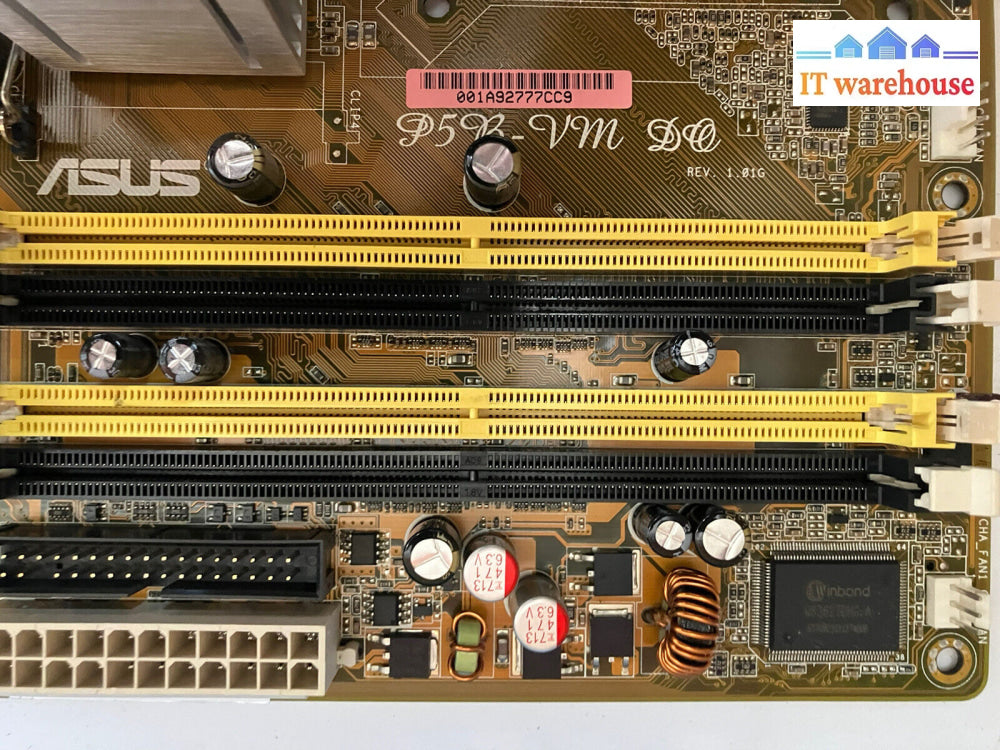 ~ Asus P5B-Vm Do Socket 775 M-Atx Motherboard W/ C2Q Q6600 Slacr + Io Plate