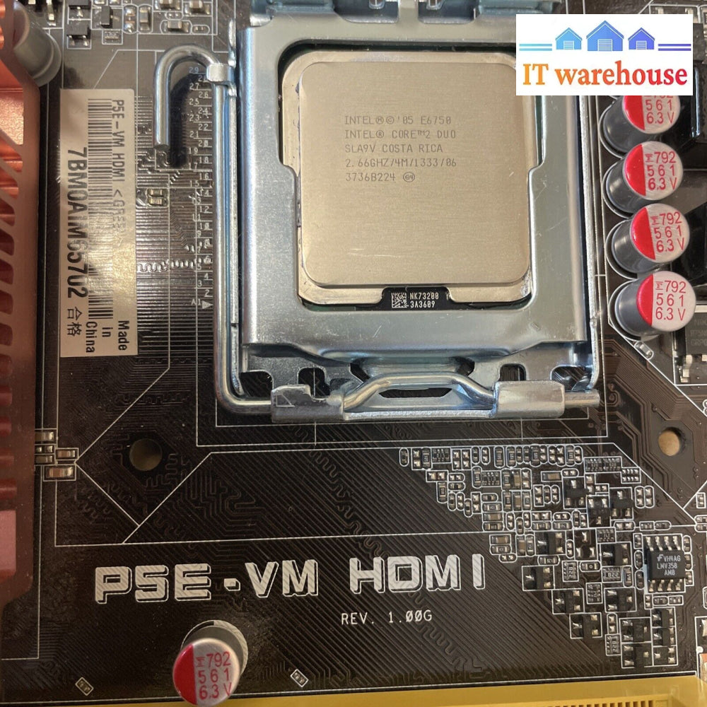 Asus P5E-Vm Se Core 2 Quad/Duo Lga775 Motherboard + C2D E6750 Cpu