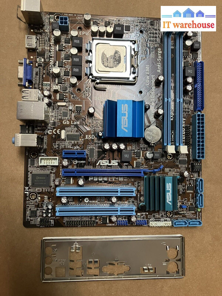 ~ Asus P5G41T-M Intel G41 Motherboard Lga 775 Ddr3 W/ E5700 + I/O Plate Tested