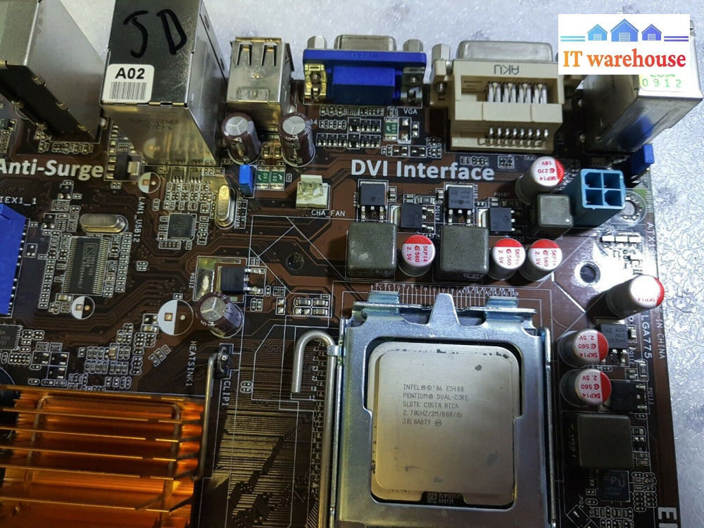 - Asus P5G41T-M Le Lga775 Motherboard W/ Intel E5400 Cpu Tested