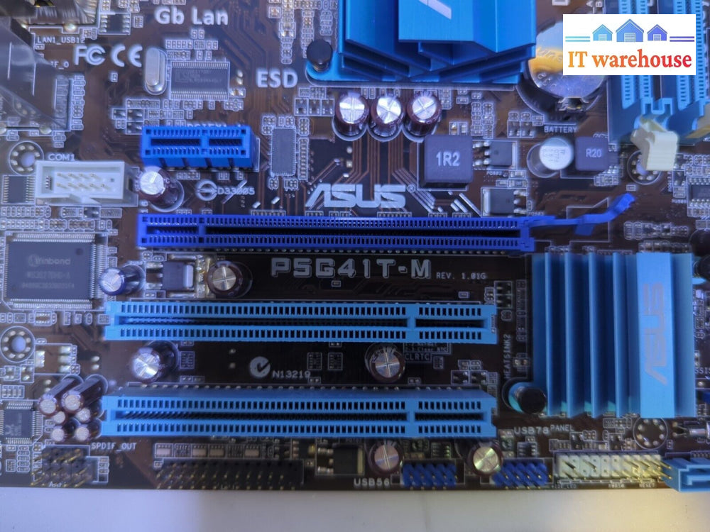 Asus P5G41T-M Lga 775 Motherboard W/ E5500 Cpu + I/O Shield Tested -