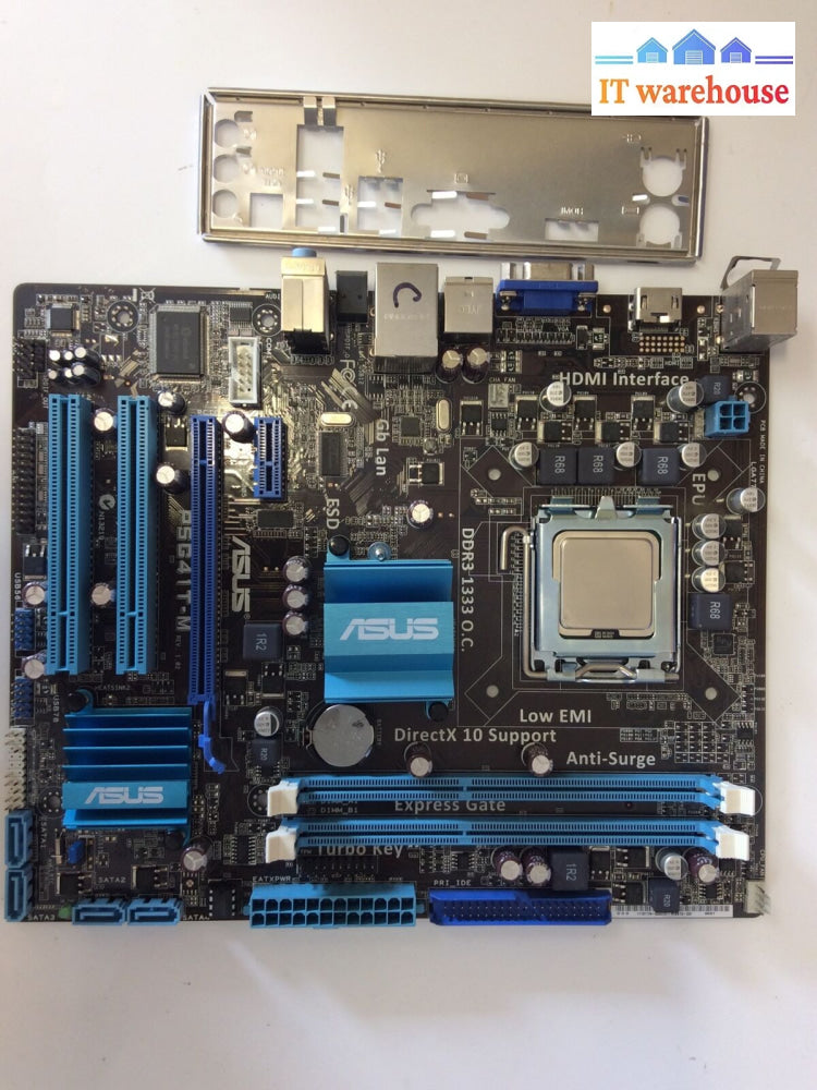 Asus P5G41T-M Lga 775 Motherboard W/ E5700 3.0Ghz Cpu + I/O Shield Fully Tested