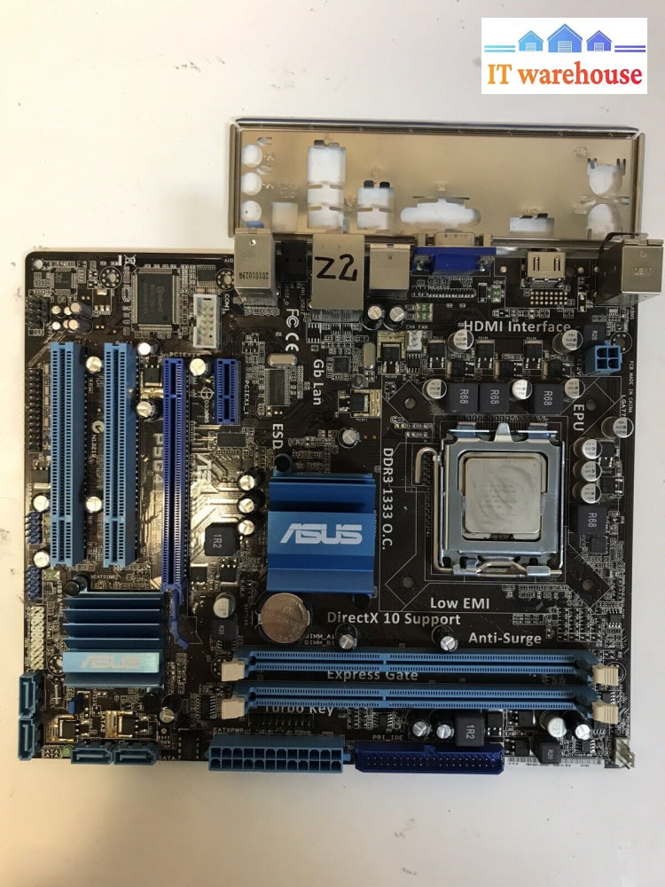 Asus P5G41T-M Lga 775 Motherboard W/ Q6600 2.40Ghz Cpu + I/O Shield Fully Tested