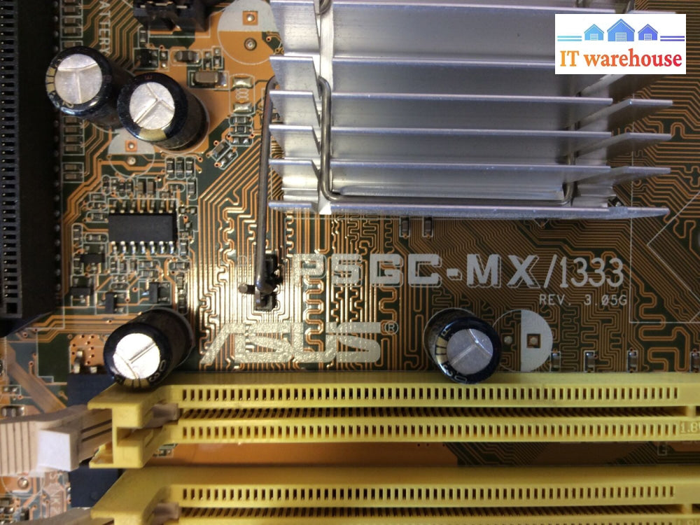Asus P5Gc-Mx/1333 Rev. 3.05G Lga775 Mb W/ Intel E3300 2.5Ghz Cpu + I/O Platetested