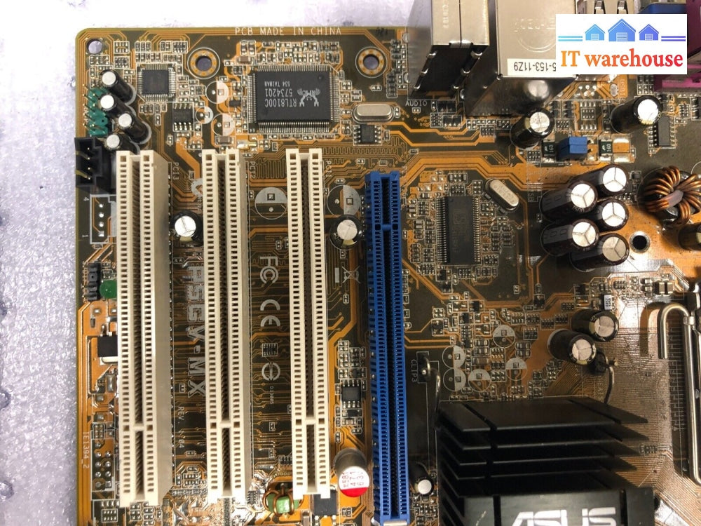 ~ Asus P5Gv-Mx Motherboard W/ I/O Shield Intel Pentium 4 Sl7Pu Cpu