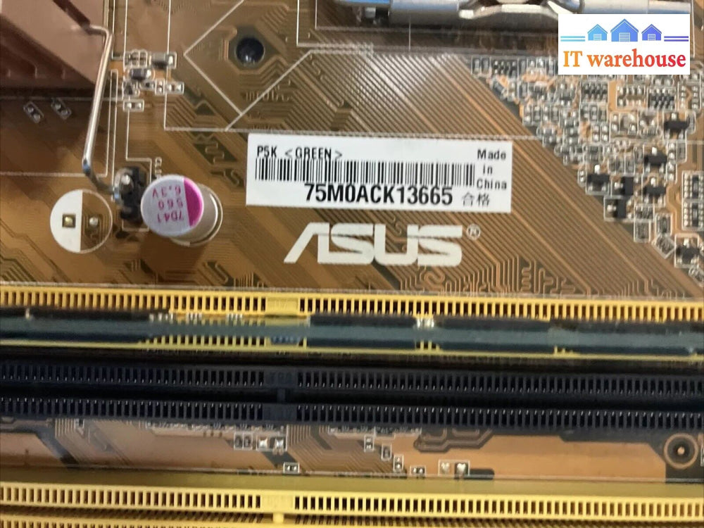 Asus P5K Rev 1.02G Lga775 Motherboard With Intel Core 2 Duo Cpu + 4Gb Ddr2 Ram ~