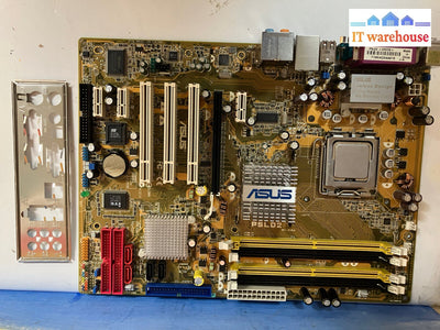 ~ Asus P5Ld2 Lga775 Socket Pcie Motherboard W/ Core 2 Duo 6300 + Io Plate