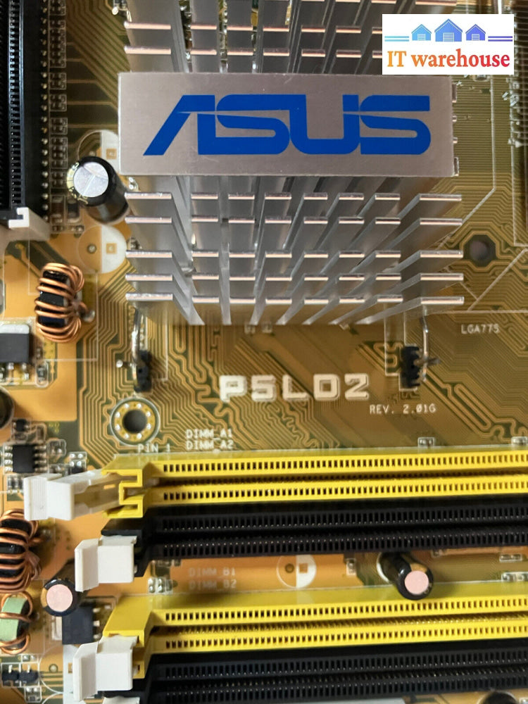 ~ Asus P5Ld2 Lga775 Socket Pcie Motherboard W/ Core 2 Duo 6300 + Io Plate