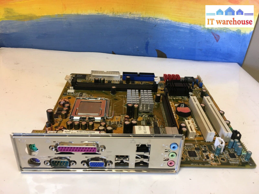 Asus P5Rd2-Vm Socket Lga775 Motherboard W/ Pentium D Cpu + I/O Shield Tested