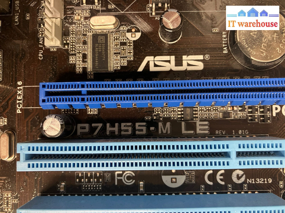 ~ Asus P7H55-M Le H55 Lga 1156 Ddr3 Motherboard W/ Intel I3-530 Cpu & Io Shield