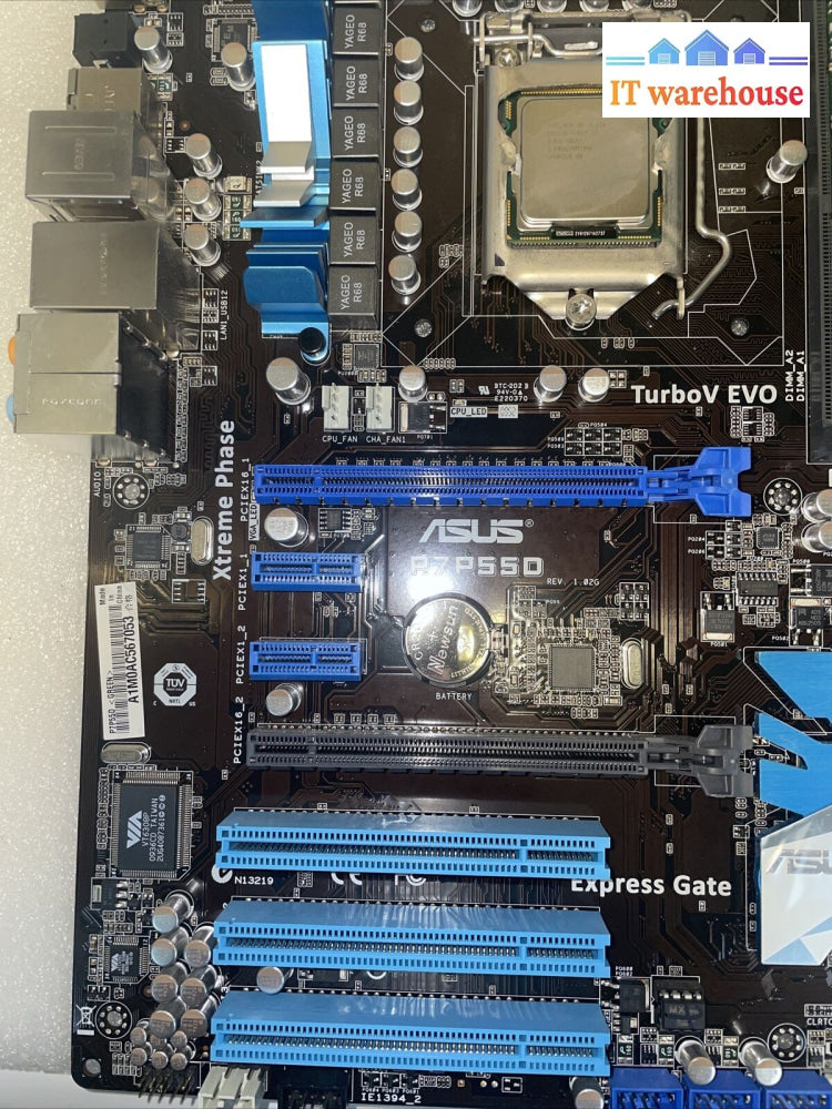 Asus P7P550 Motherboard + I5-650 Cpu 8Gb Ram Combo