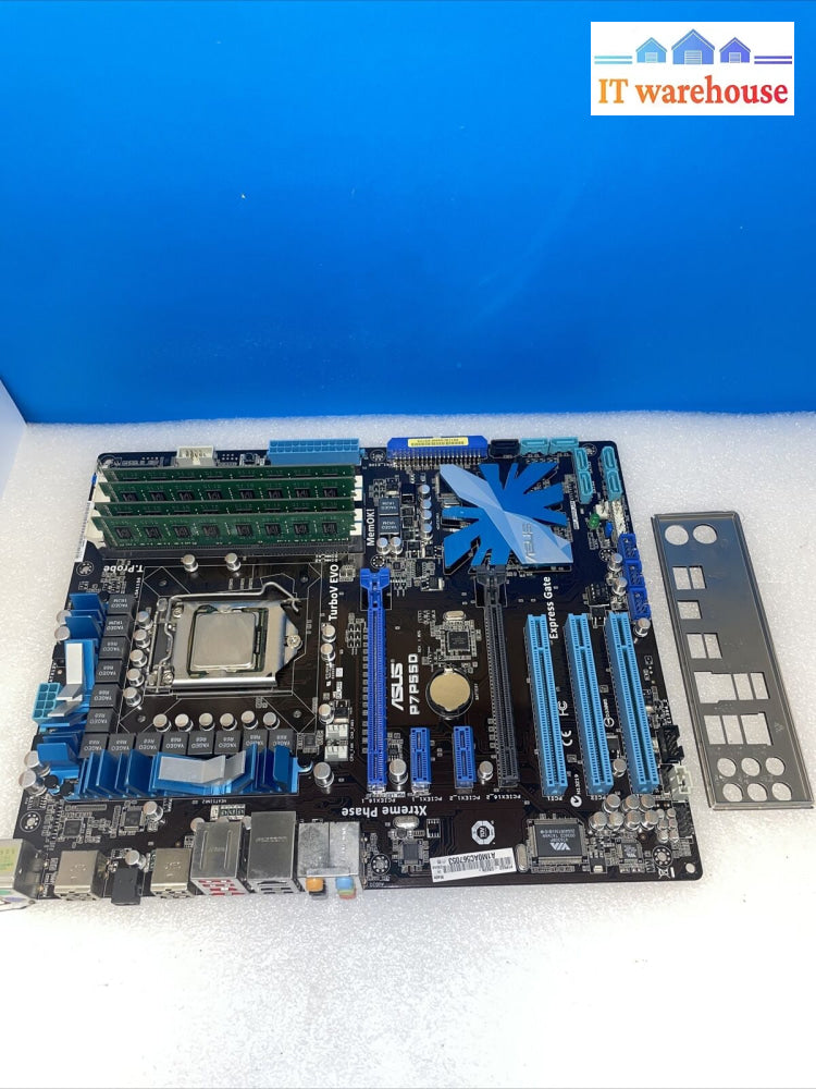 Asus P7P550 Motherboard + I5-650 Cpu 8Gb Ram Combo