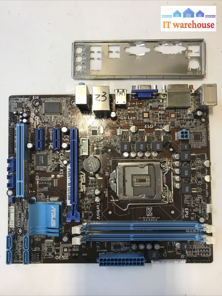 Asus P8H61-M Le/Csm Rev 1.02 Micro Atx Desktop Motherboard W/ I/O Shield Tested