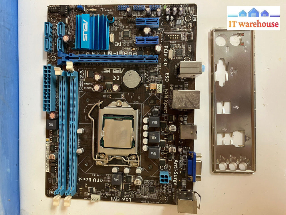 ~Asus P8H61-M Lx3 R2.0 Motherboard Lga 1155 Ddr3 + Intel Core I3-2120 Io Plate