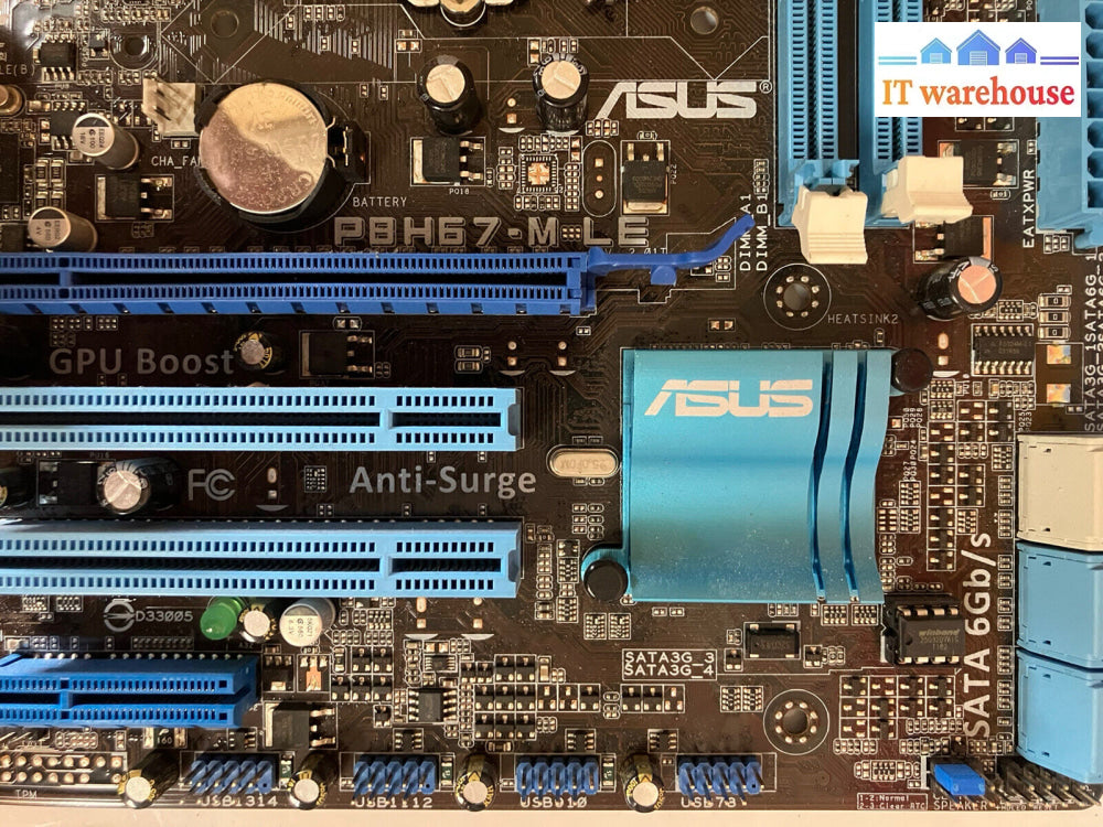 ~Asus P8H67-M Le Lga 1155 H67 Motherboard + Low End Cpu W/ Io Shield