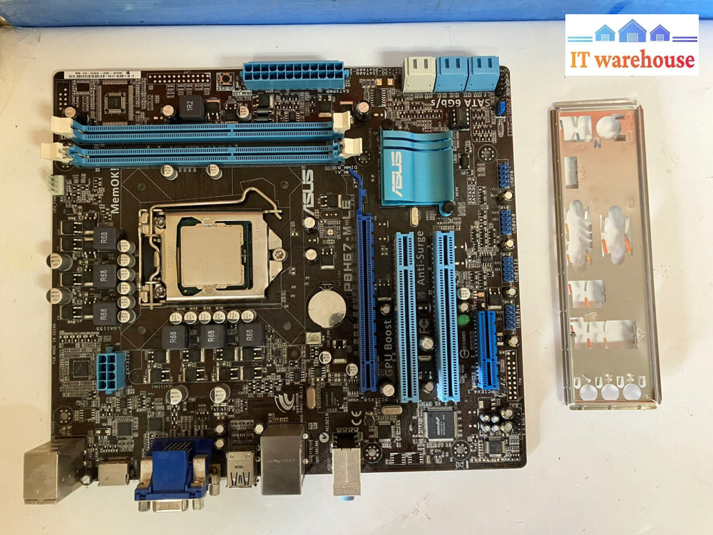 ~Asus P8H67-M Le Lga 1155 H67 Motherboard + Low End Cpu W/ Io Shield