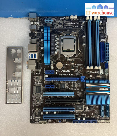 Asus P8P67 Le Atx Lga 1155 Ddr3 Motherboard With Intel I7-2600 Cpu + I/O Plate ~