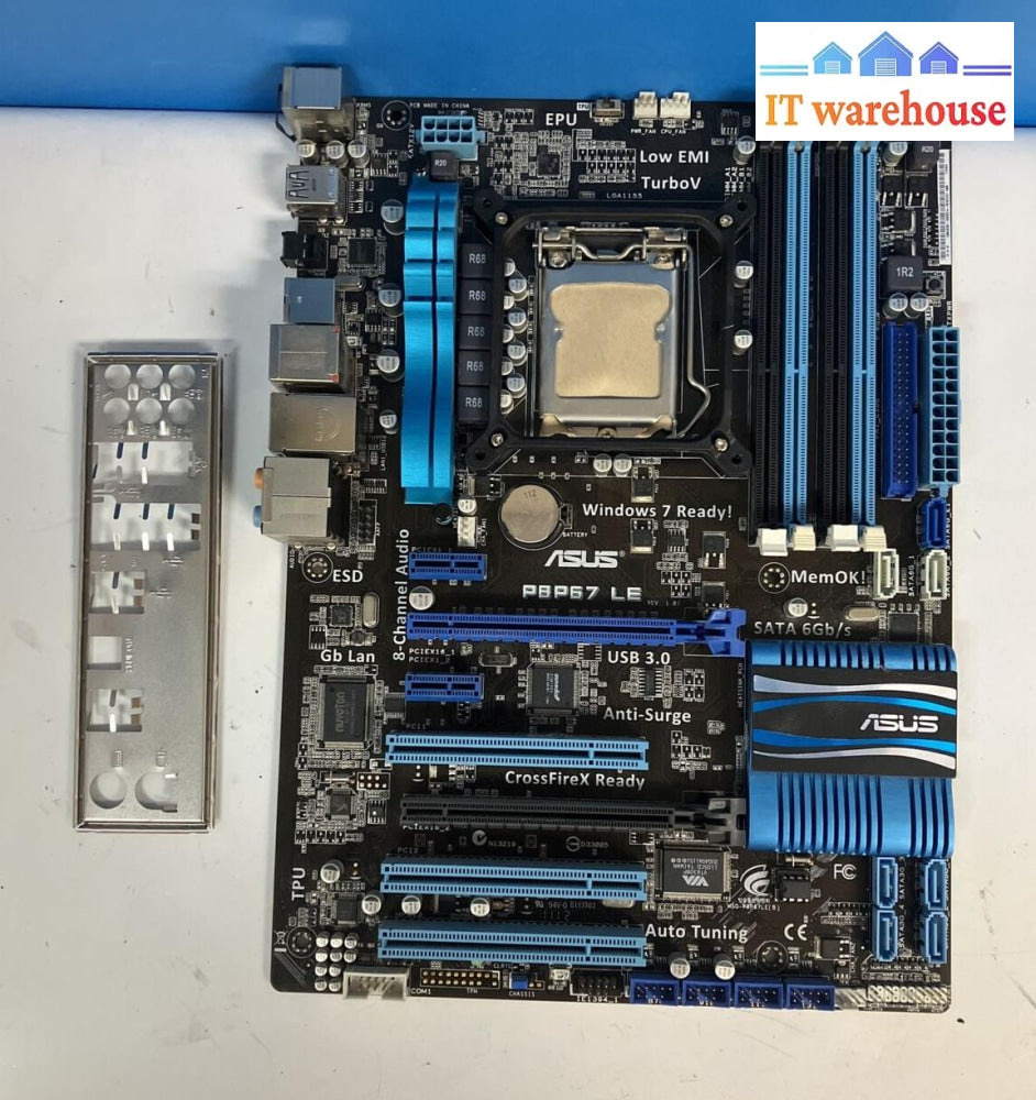 Asus P8P67 Le Atx Lga 1155 Ddr3 Usb3.0 Motherboard With I/O Shield ~