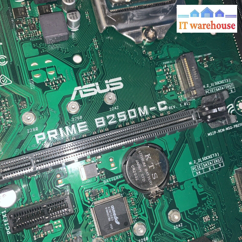 Asus Prime B250M-C Motherboard W/ I5-7400 3.00Ghz Cpu