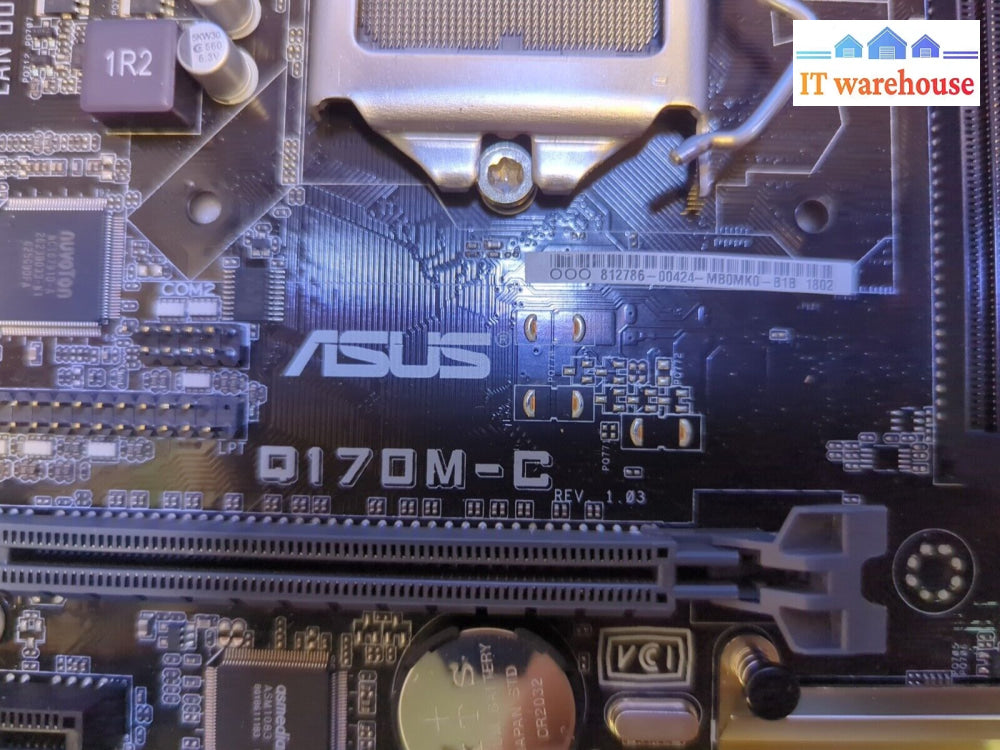 Asus Q170M-C 1151 Ddr4 Micro-Atx Motherboard (Hdmi + Dp + Vga + Dvi Port) W/ Io Plate