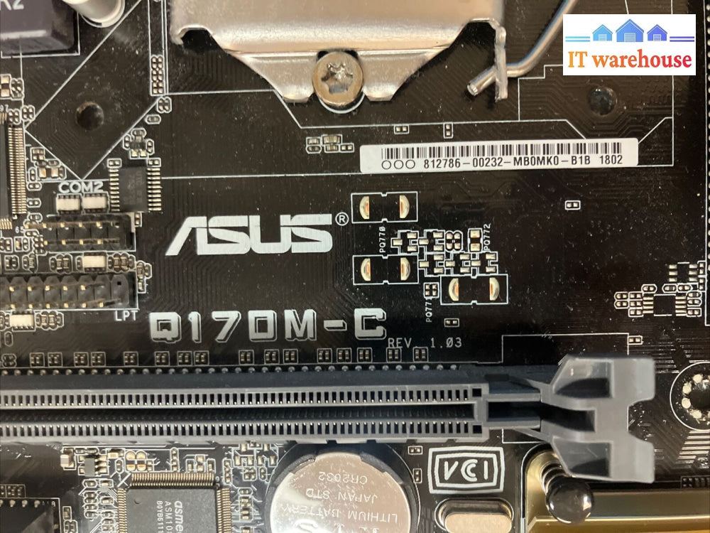 Asus Q170M-C Micro-Atx Lga 1151 Ddr4 Hdmi Motherboard Q170M With I/O Shield ~