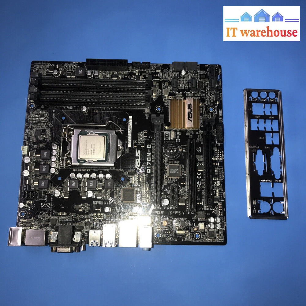 Asus Q170M-C Socket 1151 Ddr4 Micro-Atx Motherboards (With Intel I5-6500 Cpu)