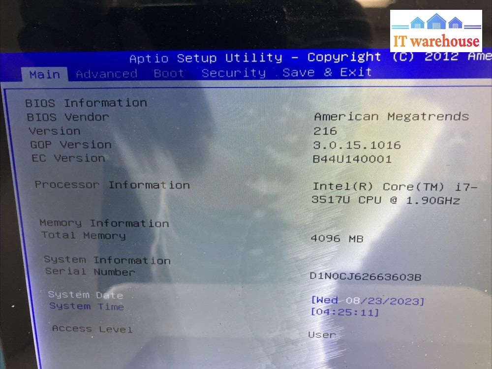 Asus Ux31A 13.3’ Laptop With I7-3517U Cpu / 4Gb Ram (Bad Screen As Is Read) ~